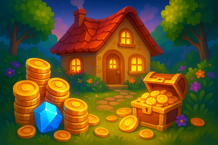 Cozy Cottage — free social game key art